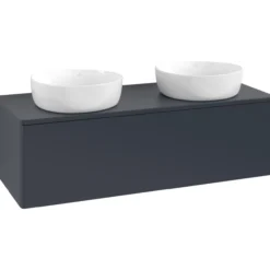 V&b antao servantskap 1 skuff glatt 1200x360x500 for 2 serv. u/kranhull blå