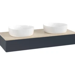 V&b antao servantskap 1 skuff glatt 1200x190x500 for 2 serv. u/kranhull blå/créme