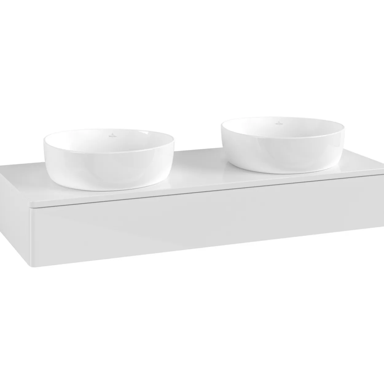 V&b antao servantskap 1 skuff glatt 1200x190x500 for 2 serv. u/kranhull hvit