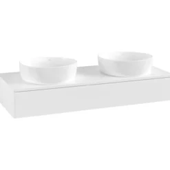 V&b antao servantskap 1 skuff glatt 1200x190x500 for 2 serv. u/kranhull matt hvit