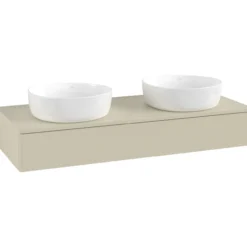V&b antao servantskap 1 skuff glatt 1200x190x500 for 2 serv. u/kranhull silkegrå