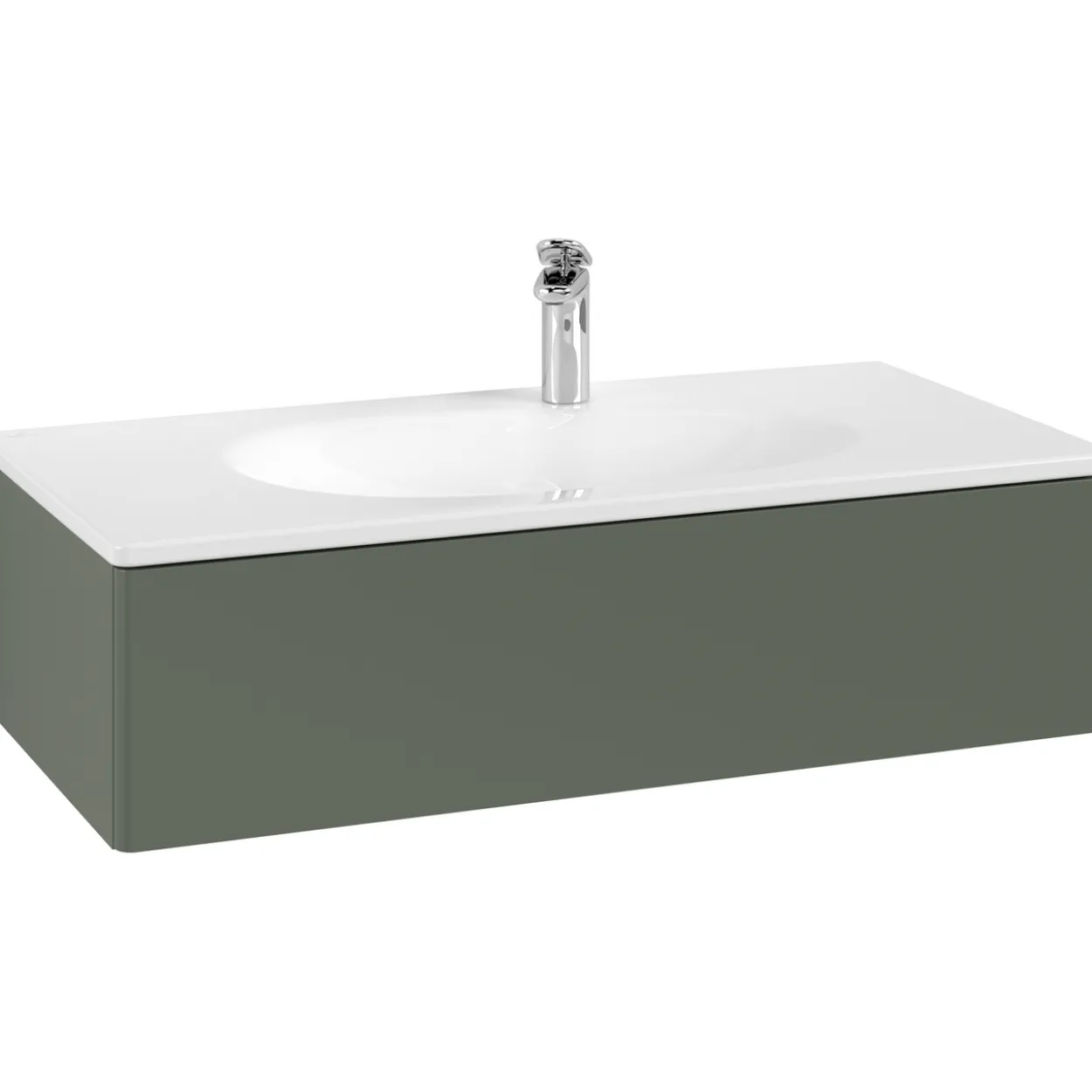 V&b antao servantskap 1 skuff glatt 988x256x493 grønn