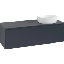 V&b antao servantskap 1 skuff glatt 1200x360x500 høyre m/kranhull blå