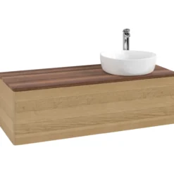 V&b antao servantskap 1 skuff glatt 1200x360x500 høyre m/kranhull eik/valnøtt