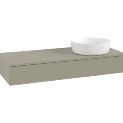 V&b antao servantskap 1 skuff glatt 1200x190x500 høyre m/kranhull stengrå