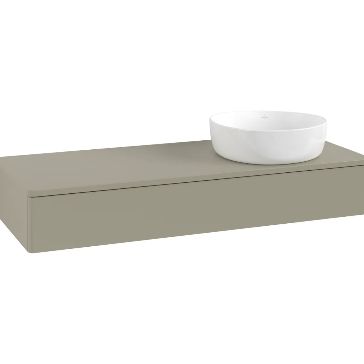 V&b antao servantskap 1 skuff glatt 1200x190x500 høyre m/kranhull stengrå