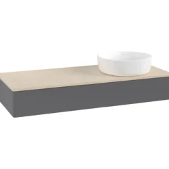 V&b antao servantskap 1 skuff glatt 1200x190x500 høyre u/kranhull antrasitt/créme