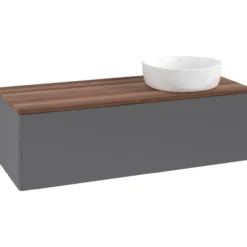 V&b antao servantskap 1 skuff glatt 1200x360x500 høyre u/kranhull antrasitt/valnøtt