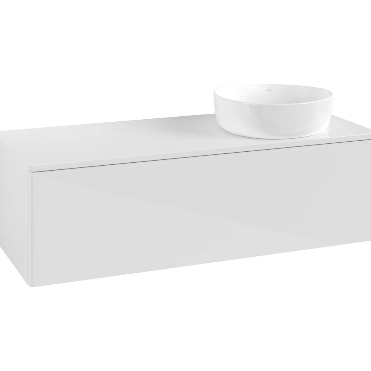 V&b antao servantskap 1 skuff glatt 1200x360x500 høyre u/kranhull hvit