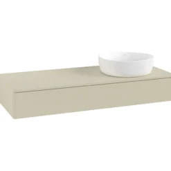 V&b antao servantskap 1 skuff glatt 1200x190x500 høyre u/kranhull silkegrå