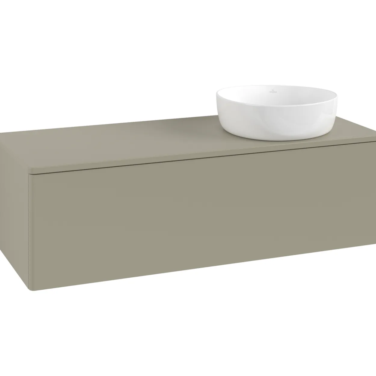 V&b antao servantskap 1 skuff glatt 1200x360x500 høyre u/kranhull stengrå