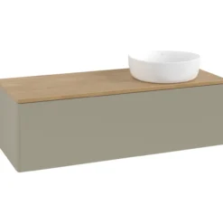 V&b antao servantskap 1 skuff glatt 1200x360x500 høyre u/kranhull stengrå/eik