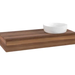 V&b antao servantskap 1 skuff glatt 1200x190x500 høyre u/kranhull valnøtt/valnøtt