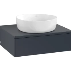 V&b antao servantskap 1 skuff glatt 600x190x500 m/kranhull blå