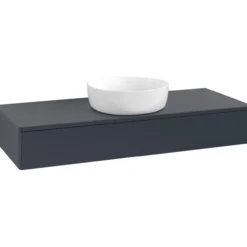 V&b antao servantskap 1 skuff glatt 1200x190x500 m/kranhull blå