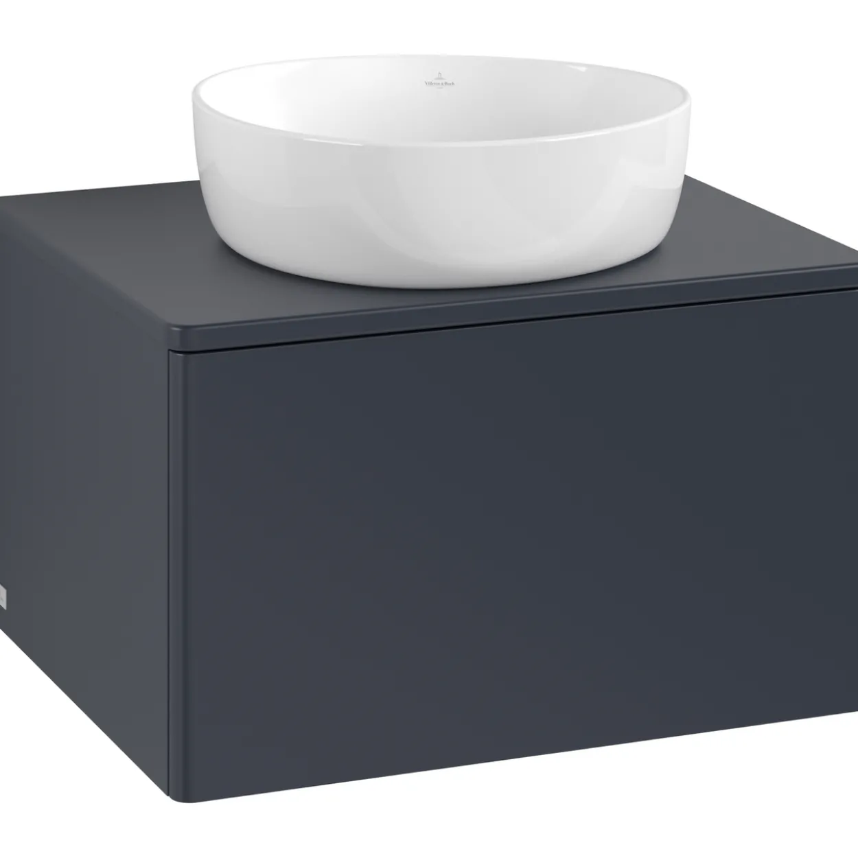 V&b antao servantskap 1 skuff glatt 600x360x500 m/kranhull blå