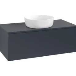 V&b antao servantskap 1 skuff glatt 1000x360x500 m/kranhull blå