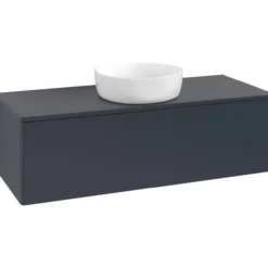 V&b antao servantskap 1 skuff glatt 1200x360x500 m/kranhull blå