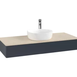 V&b antao servantskap 1 skuff glatt 1200x190x500 m/kranhull blå/créme
