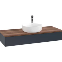 V&b antao servantskap 1 skuff glatt 1200x190x500 m/kranhull blå/valnøtt