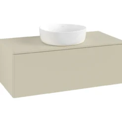 V&b antao servantskap 1 skuff glatt 1000x360x500 m/kranhull silkegrå