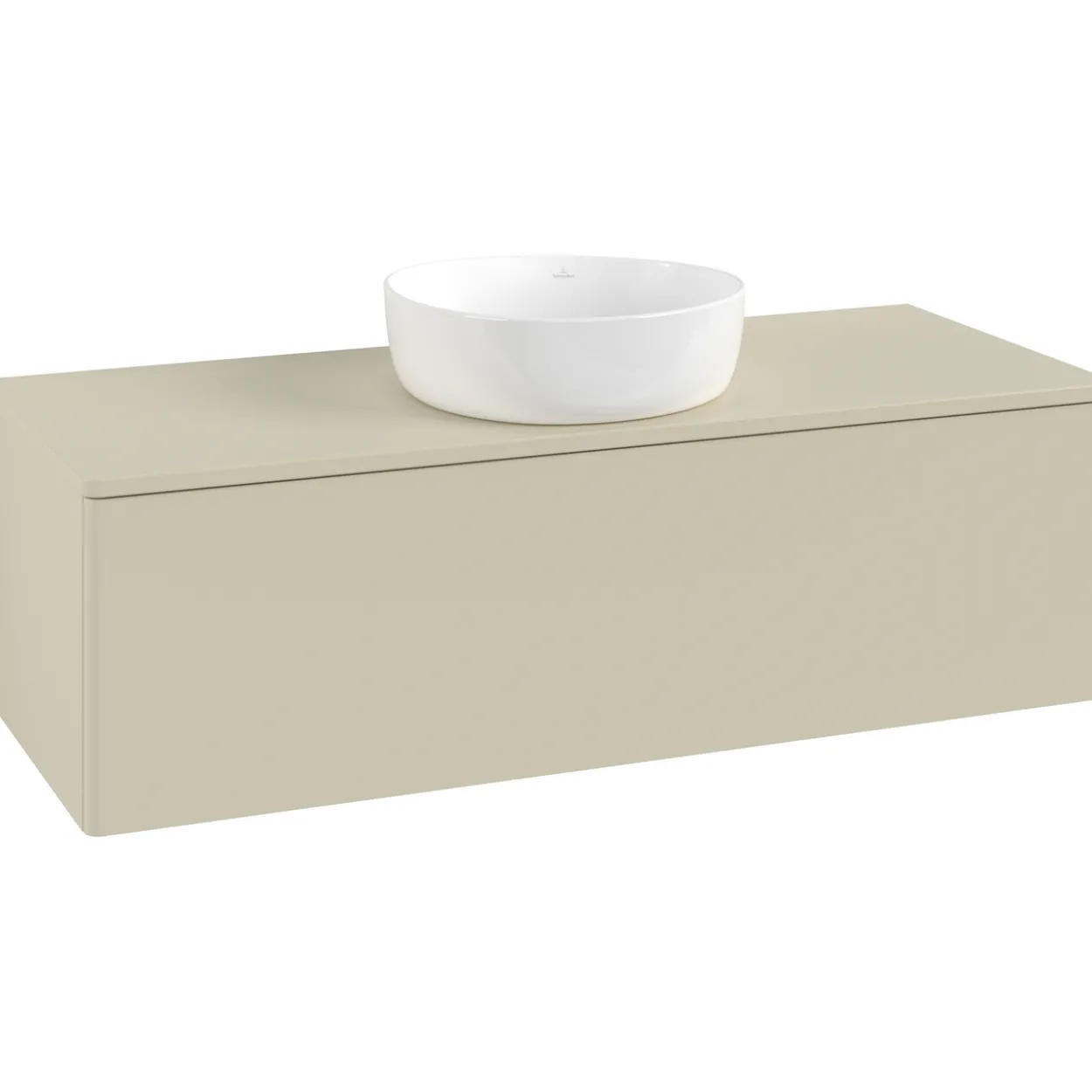 V&b antao servantskap 1 skuff glatt 1200x360x500 m/kranhull silkegrå