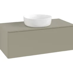 V&b antao servantskap 1 skuff glatt 1000x360x500 m/kranhull stengrå