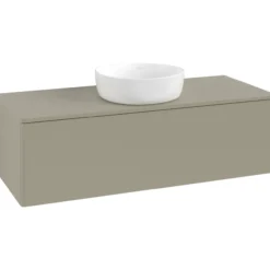 V&b antao servantskap 1 skuff glatt 1200x360x500 m/kranhull stengrå
