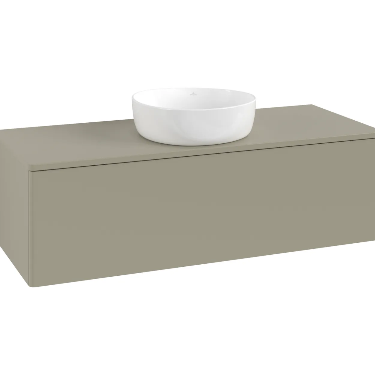 V&b antao servantskap 1 skuff glatt 1200x360x500 m/kranhull stengrå