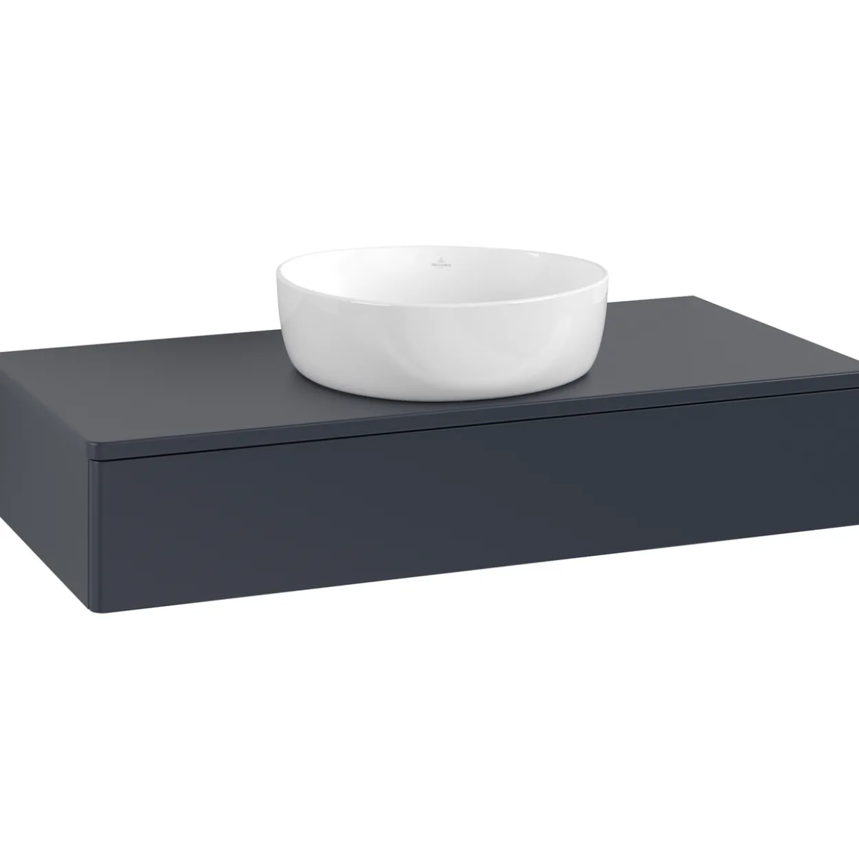 V&b antao servantskap 1 skuff glatt 1000x190x500 u/kranhull blå