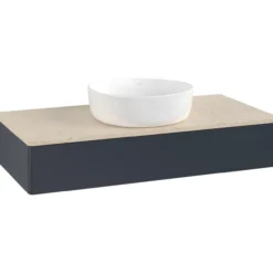 V&b antao servantskap 1 skuff glatt 1000x190x500 u/kranhull blå/créme
