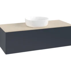 V&b antao servantskap 1 skuff glatt 1200x360x500 u/kranhull blå/créme