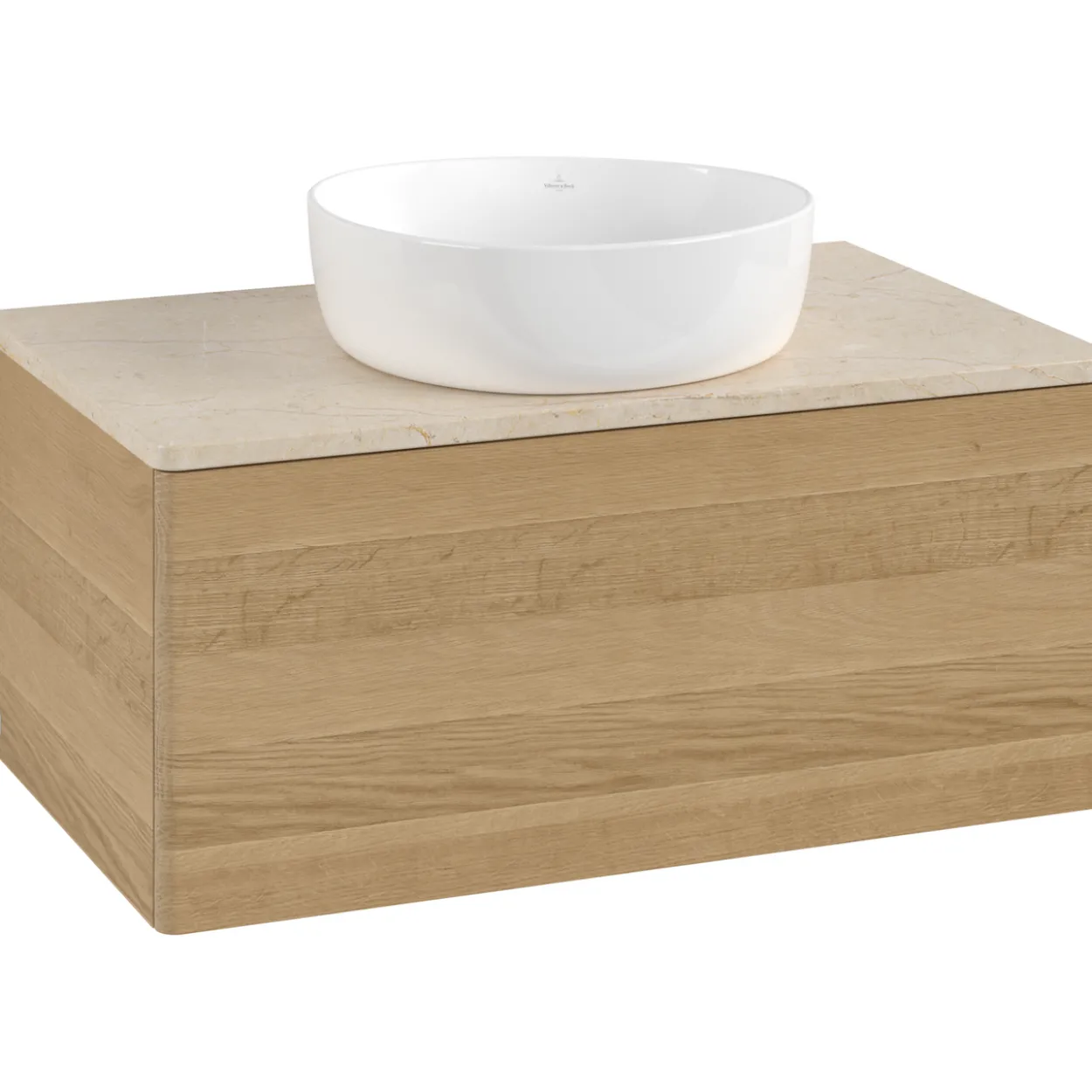 V&b antao servantskap 1 skuff glatt 800x360x500 u/kranhull eik/créme