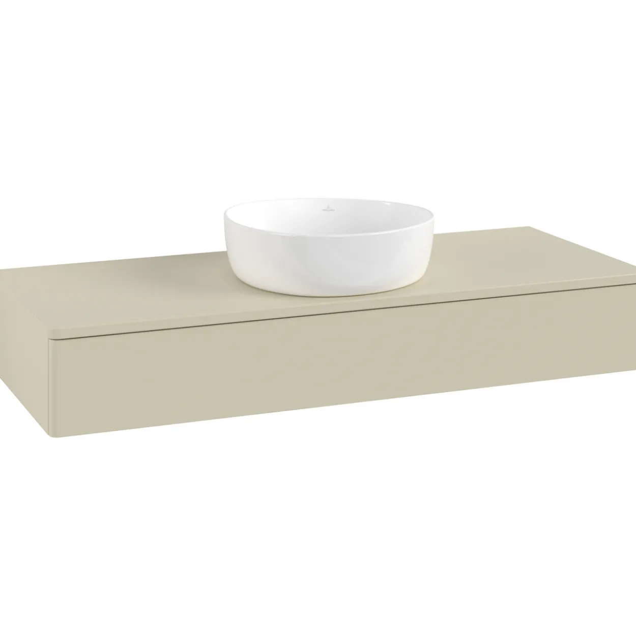 V&b antao servantskap 1 skuff glatt 1200x190x500 u/kranhull silkegrå