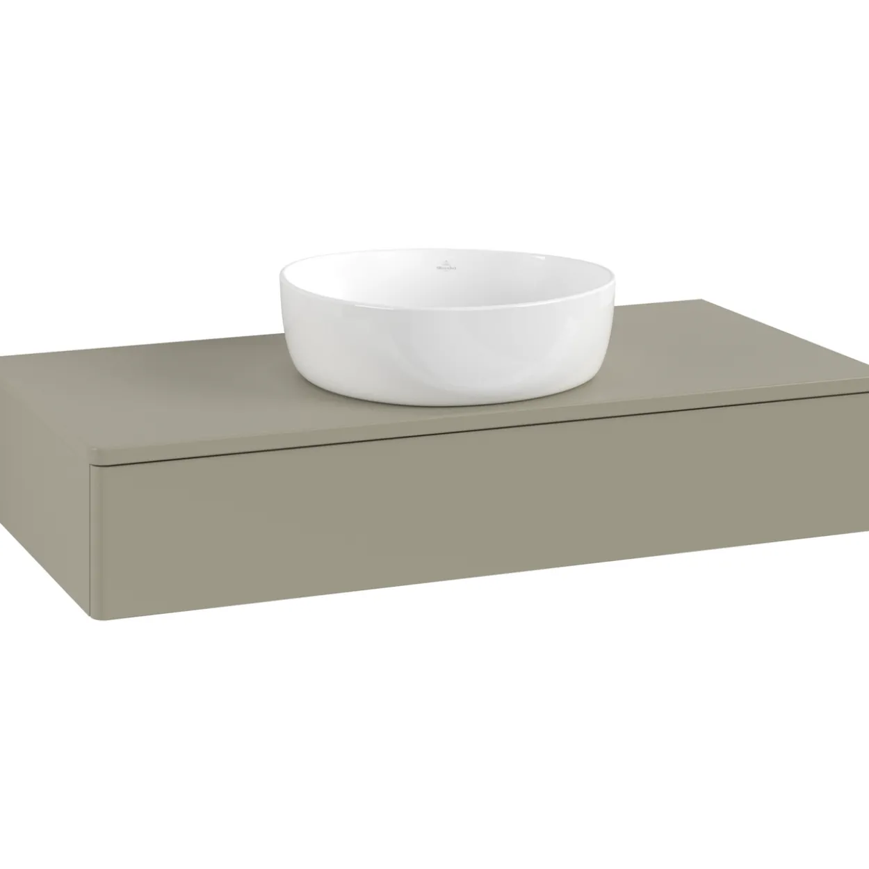 V&b antao servantskap 1 skuff glatt 1000x190x500 u/kranhull stengrå
