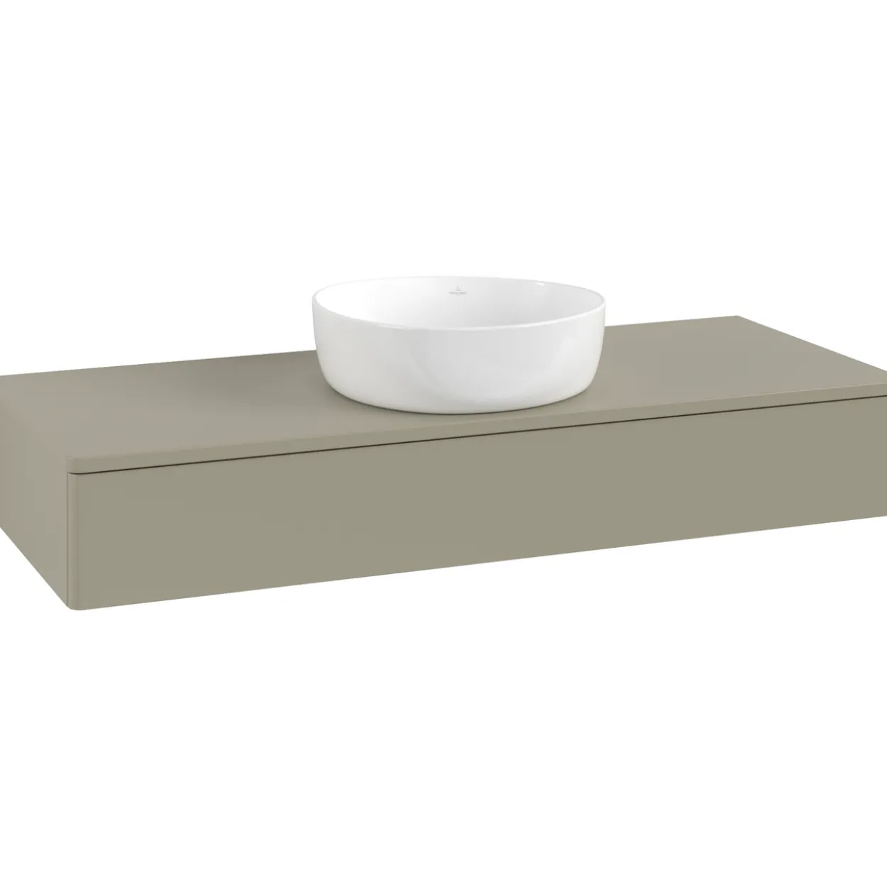 V&b antao servantskap 1 skuff glatt 1200x190x500 u/kranhull stengrå