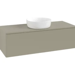 V&b antao servantskap 1 skuff glatt 1200x360x500 u/kranhull stengrå