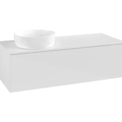 V&b antao servantskap 1 skuff glatt 1200x360x500 venstre m/kranhull hvit