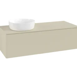 V&b antao servantskap 1 skuff glatt 1200x360x500 venstre m/kranhull silkegrå