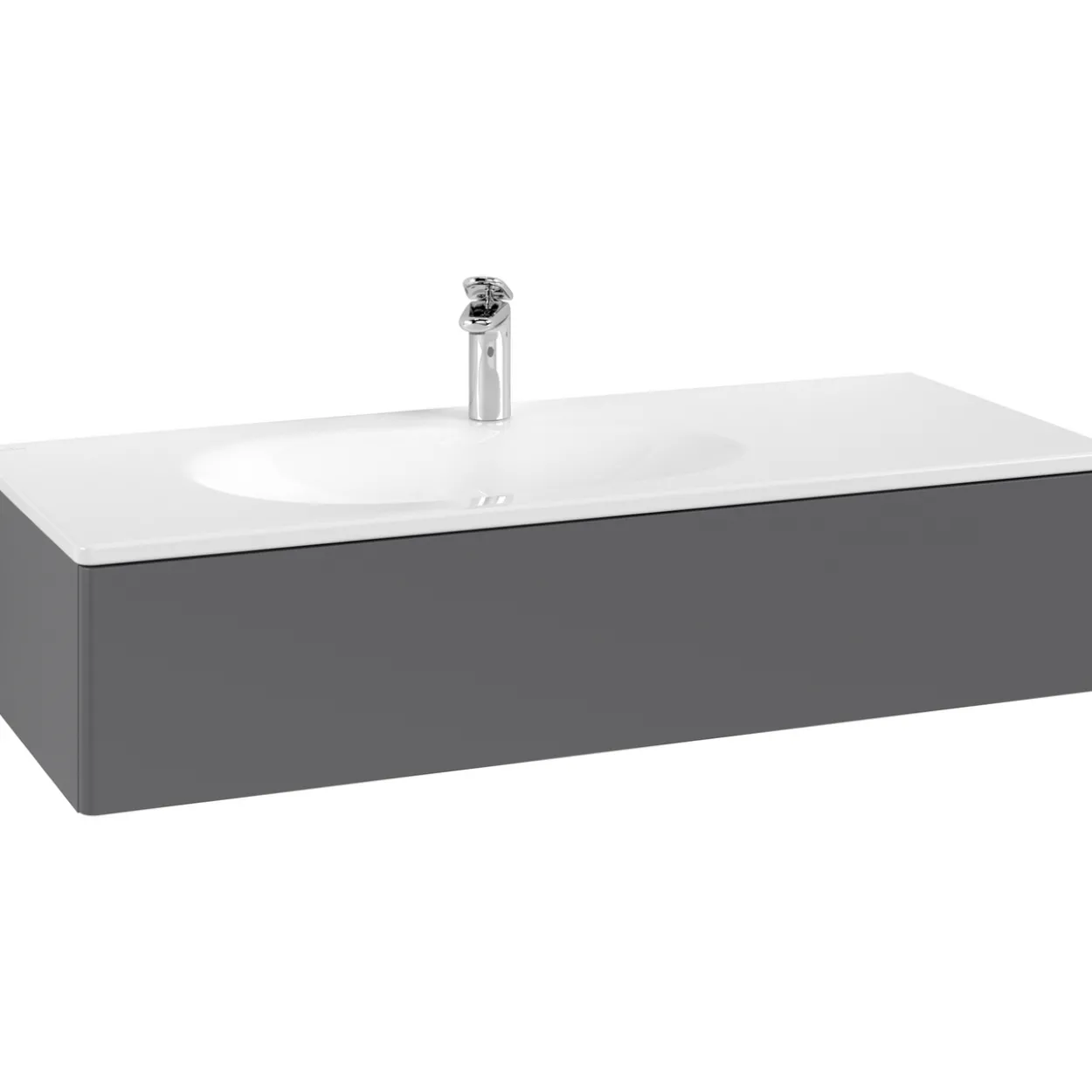 V&b antao servantskap 1 skuff glatt 1188x256x493 venstre m/lys antrasitt