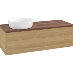 V&b antao servantskap 1 skuff glatt 1200x360x500 venstre u/kranhull eik/valnøtt