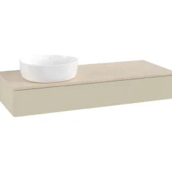 V&b antao servantskap 1 skuff glatt 1200x190x500 venstre u/kranhull silkegrå/créme