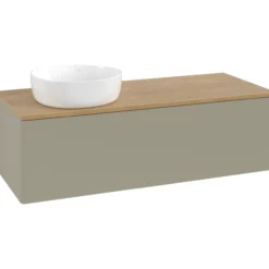V&b antao servantskap 1 skuff glatt 1200x360x500 venstre u/kranhull stengrå/eik