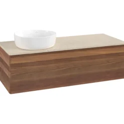 V&b antao servantskap 1 skuff glatt 1200x360x500 venstre u/kranhull valnøtt/créme