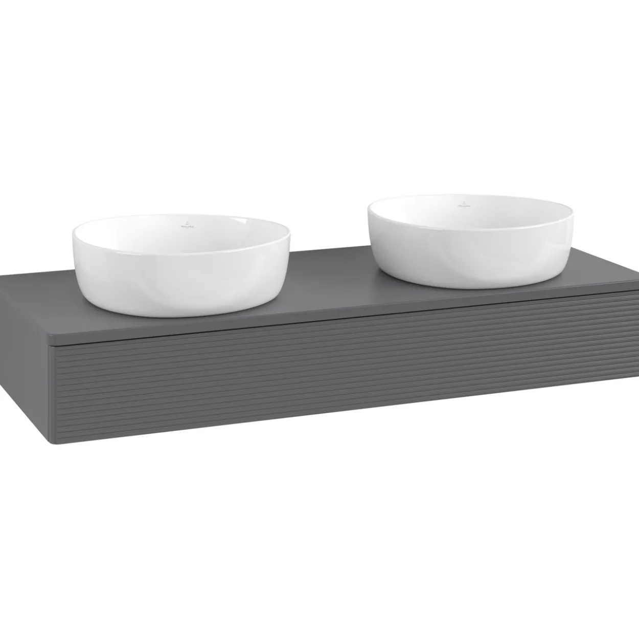 V&b antao servantskap 1 skuff rillet 1200x190x500 for 2 serv. u/kranhull antrasitt