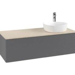 V&b antao servantskap 1 skuff rillet 1200x360x500 høyre m/kranhull antrasitt/créme