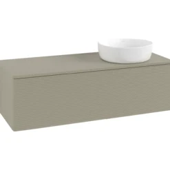 V&b antao servantskap 1 skuff rillet 1200x360x500 høyre m/kranhull stengrå