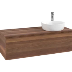 V&b antao servantskap 1 skuff rillet 1200x360x500 høyre m/kranhull valnøtt/valnøtt