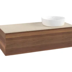 V&b antao servantskap 1 skuff rillet 1200x360x500 høyre u/kranhull m/lys valnøtt/créme