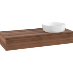 V&b antao servantskap 1 skuff rillet 1200x190x500 høyre u/kranhull valnøtt/valnøtt